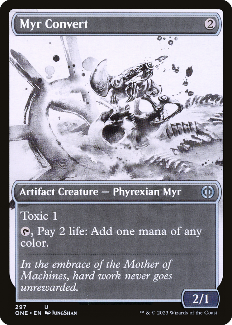 Myr Convert (ONE-297) - [Phyrexia: All Will Be One]: (Showcase)