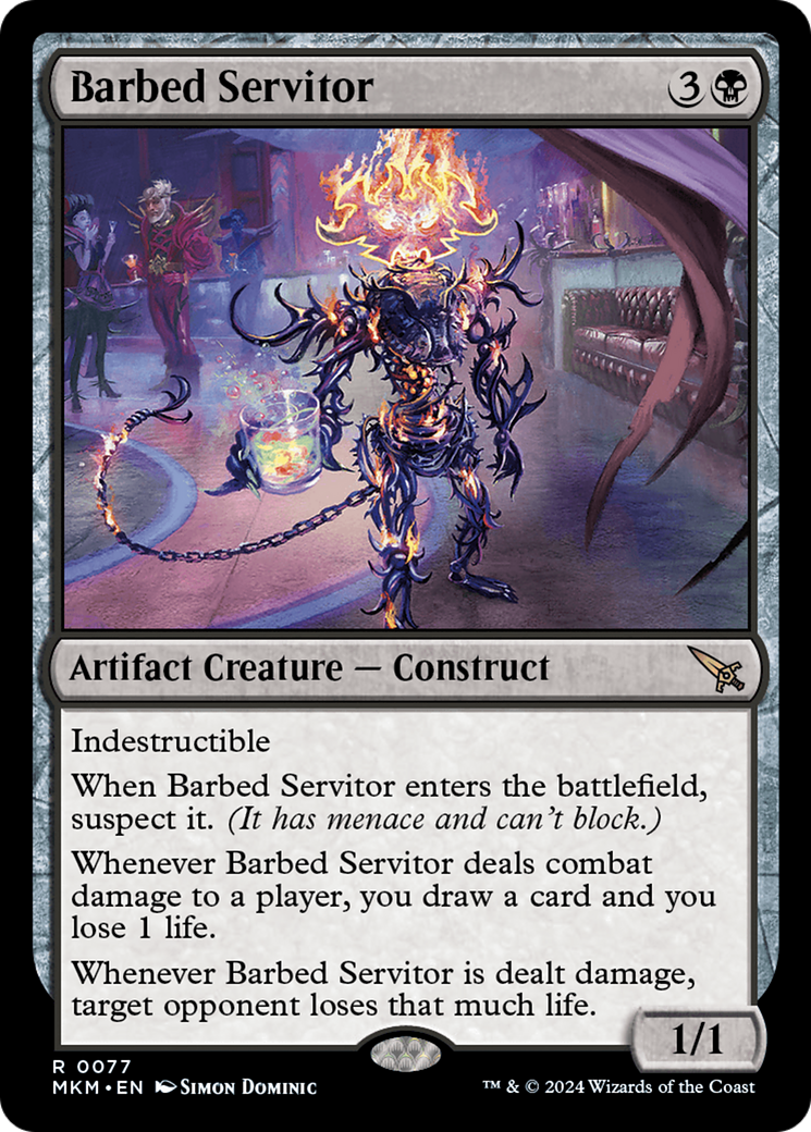 Barbed Servitor (MKM-077) - [Murders at Karlov Manor] Foil