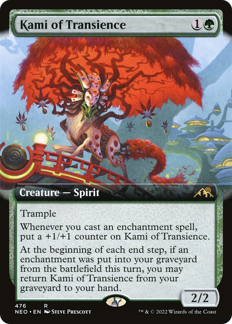 Kami of Transience (NEO-476) - [Kamigawa: Neon Dynasty]: (Extended Art)