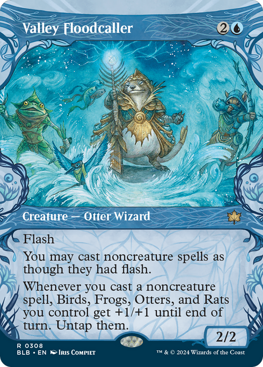 Valley Floodcaller (BLB-308) - [Bloomburrow]: (Showcase) Foil
