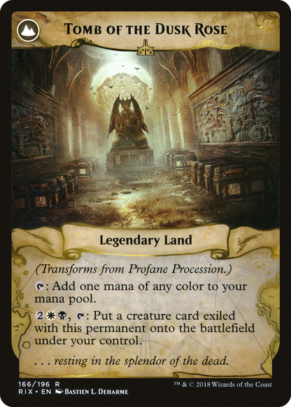 Profane Procession // Tomb of the Dusk Rose (RIX-166) - [Rivals of Ixalan]: (compasslanddfc)