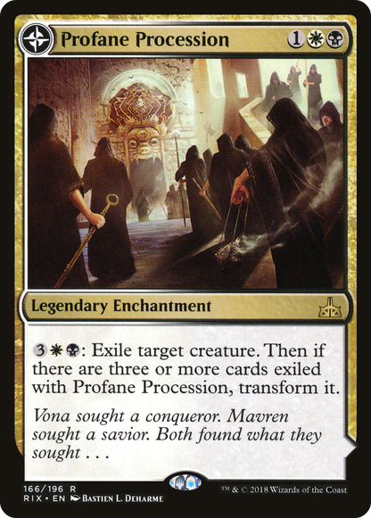 Profane Procession // Tomb of the Dusk Rose (RIX-166) - [Rivals of Ixalan]: (compasslanddfc)