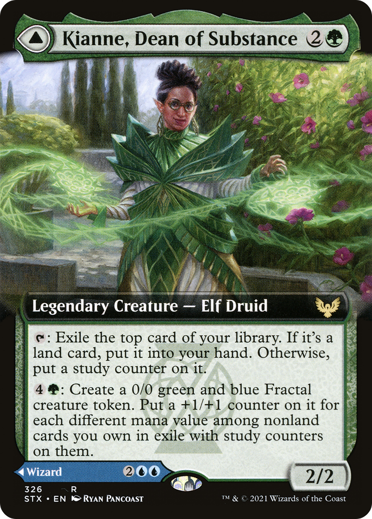 Kianne, Dean of Substance // Imbraham, Dean of Theory (STX-326) - [Strixhaven: School of Mages]: (Extended Art) Foil