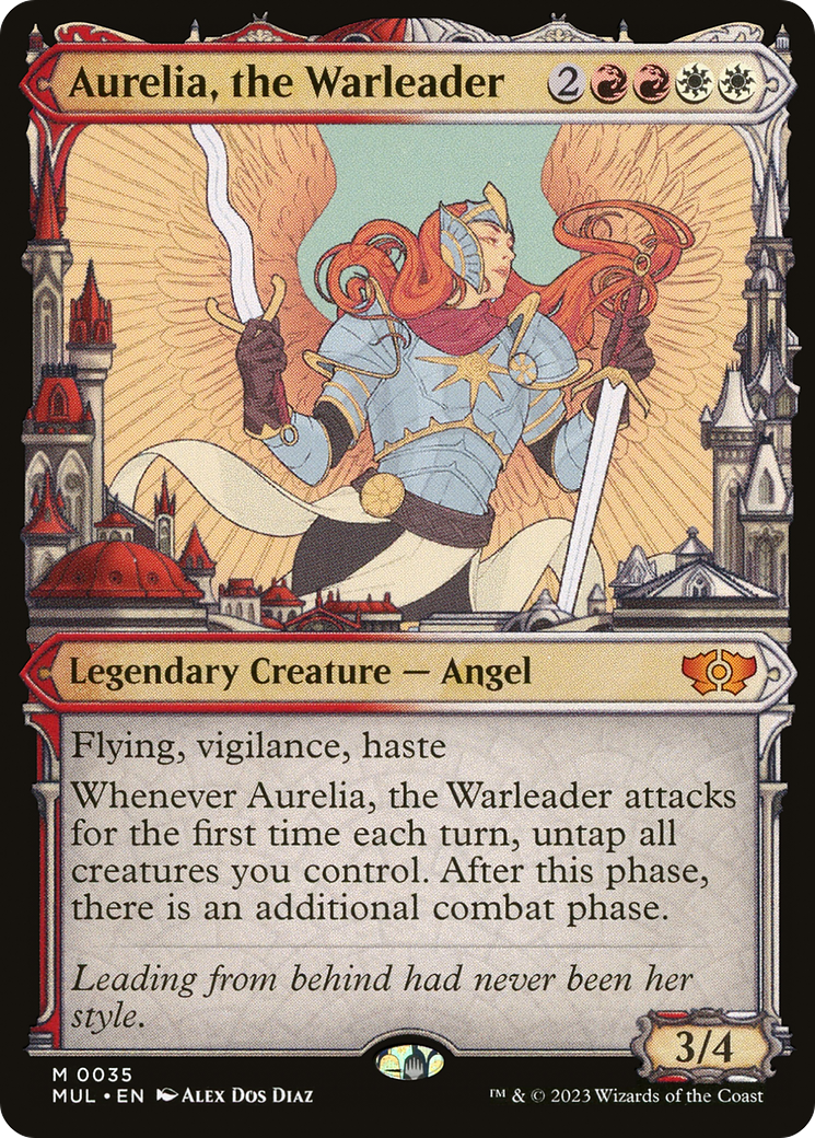 Aurelia, the Warleader (MUL-035) - [Multiverse Legends]: (Showcase) Foil