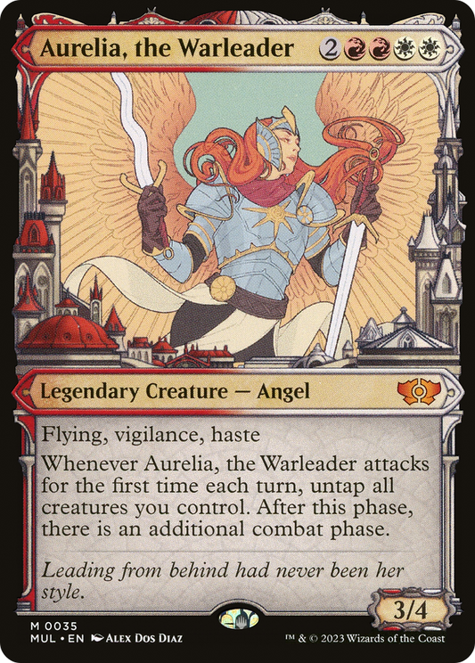 Aurelia, the Warleader (MUL-035) - [Multiverse Legends]: (Showcase) Foil