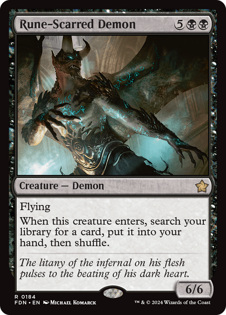 Rune-Scarred Demon (FDN-184) - [Foundations] Foil