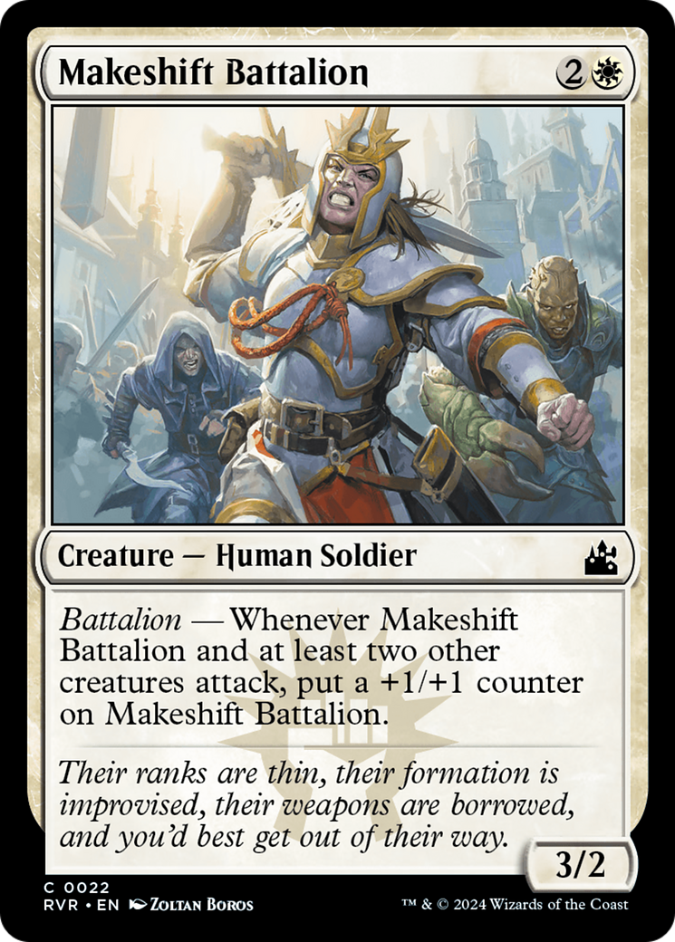 Makeshift Battalion (RVR-022) - [Ravnica Remastered] Foil
