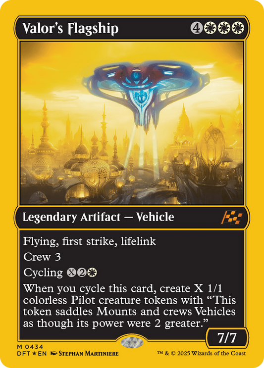 Valor's Flagship (First-Place Foil) (DFT-434) - [Aetherdrift] Foil