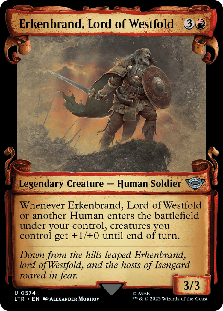 Erkenbrand, Lord of Westfold (LTR-574) - [The Lord of the Rings: Tales of Middle-earth]: (Showcase) Foil