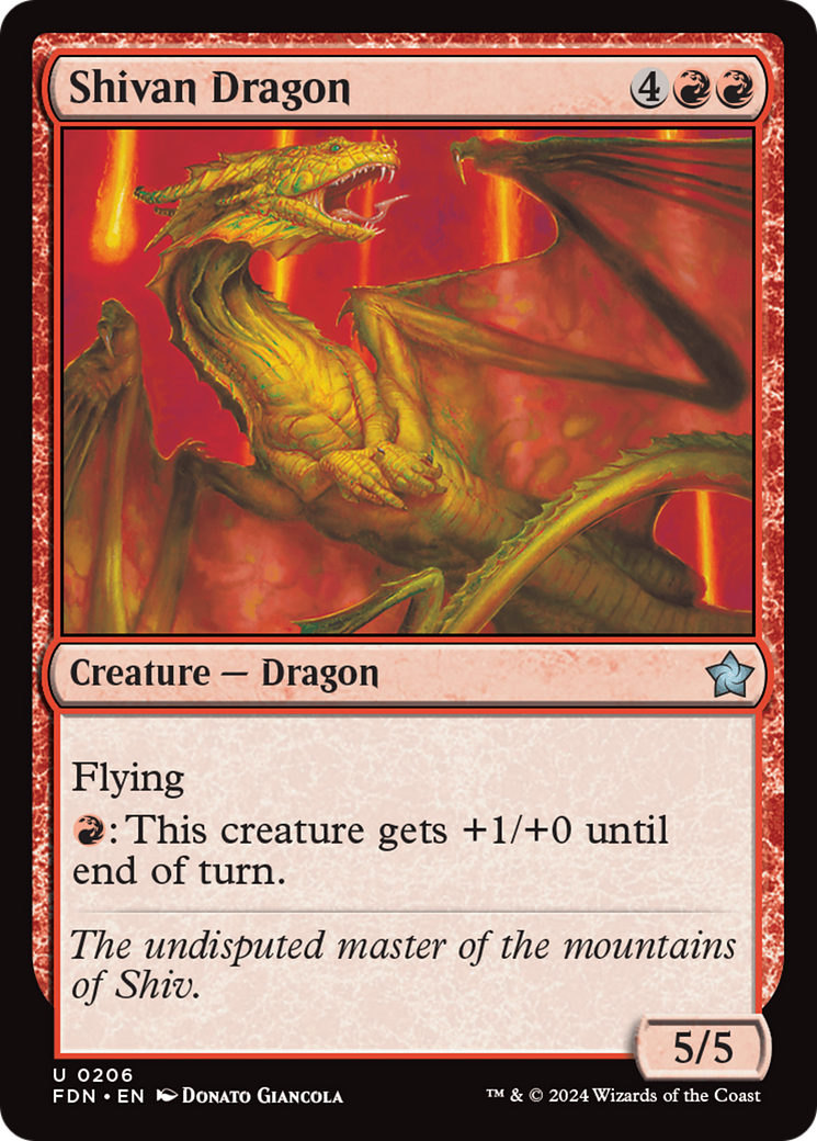 Shivan Dragon (FDN-206) - [Foundations] Foil