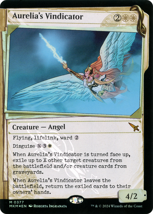 Aurelia's Vindicator (MKM-377) - [Murders at Karlov Manor]: (Showcase) Foil