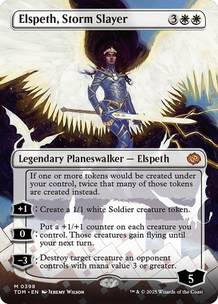 Elspeth, Storm Slayer (TDM-398) - [Tarkir: Dragonstorm] (Borderless) Foil