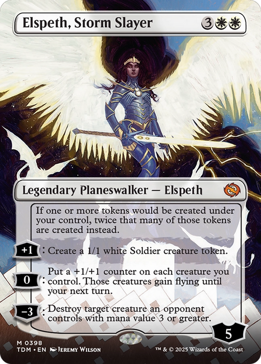 Elspeth, Storm Slayer (TDM-398) - [Tarkir: Dragonstorm] (Borderless) Foil