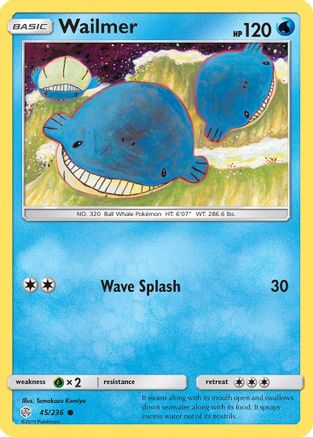 Wailmer (45/236) [Sun & Moon: Cosmic Eclipse]