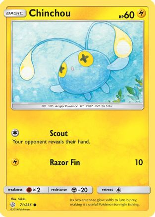 Chinchou (71/236) [Soleil et Lune : Éclipse Cosmique] 