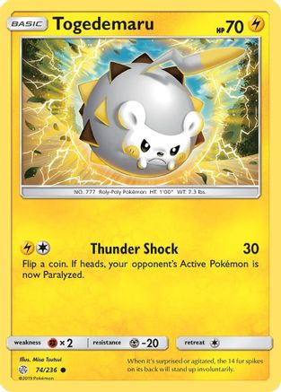 Togedemaru (74/236) [Sun & Moon: Cosmic Eclipse]