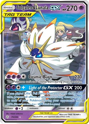 Solgaleo &amp; Lunala GX (75/236) [Soleil et Lune : Éclipse Cosmique] 