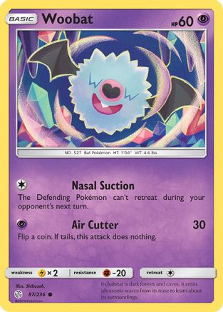 Woobat 87/236 - [SM  Cosmic Eclipse]