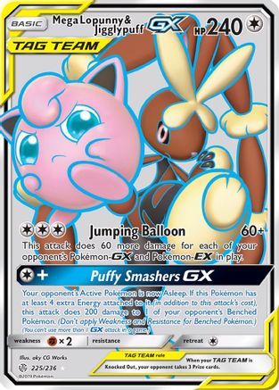 Mega Lopunny & Jigglypuff GX (Full Art)/236 - [SM  Cosmic Eclipse] Holofoil