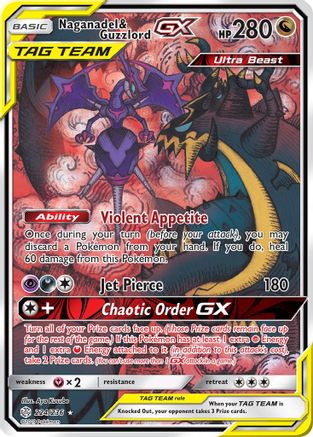 Naganadel & Guzzlord GX (Alternate Full Art)/236 - [SM  Cosmic Eclipse] Holofoil