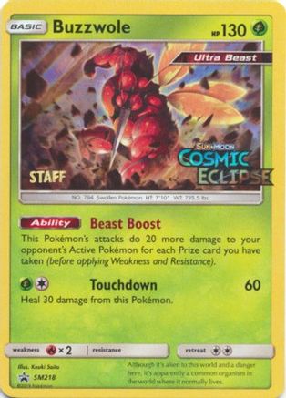 Buzzwole - SM218 (Prerelease) [Staff] SM218 - [SM Promos] Holofoil
