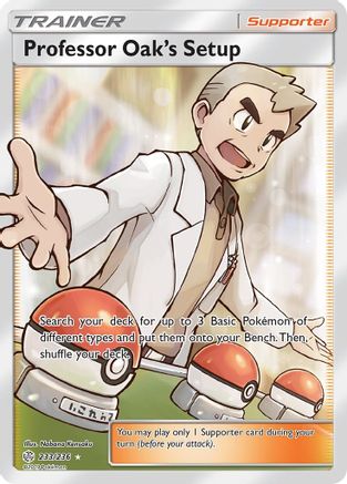Professor Oak's Setup (Full Art)/236 - [SM  Cosmic Eclipse] Holofoil