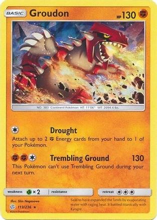 Groudon - 113/236 (Cracked Ice Holo) 113 - [Deck Exclusives] Holofoil