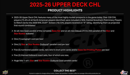 2026 Upper Deck CHL Hockey Hobby Box