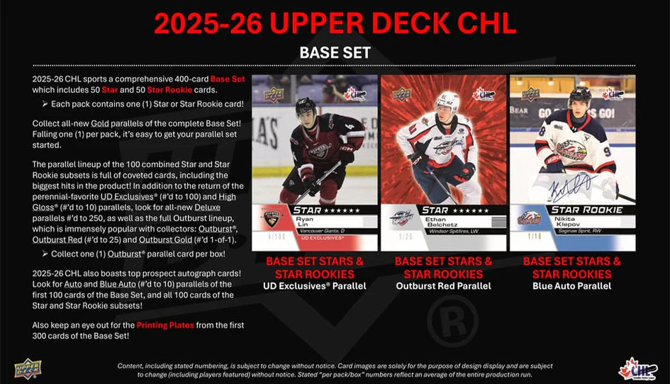 2026 Upper Deck CHL Hockey Hobby Box