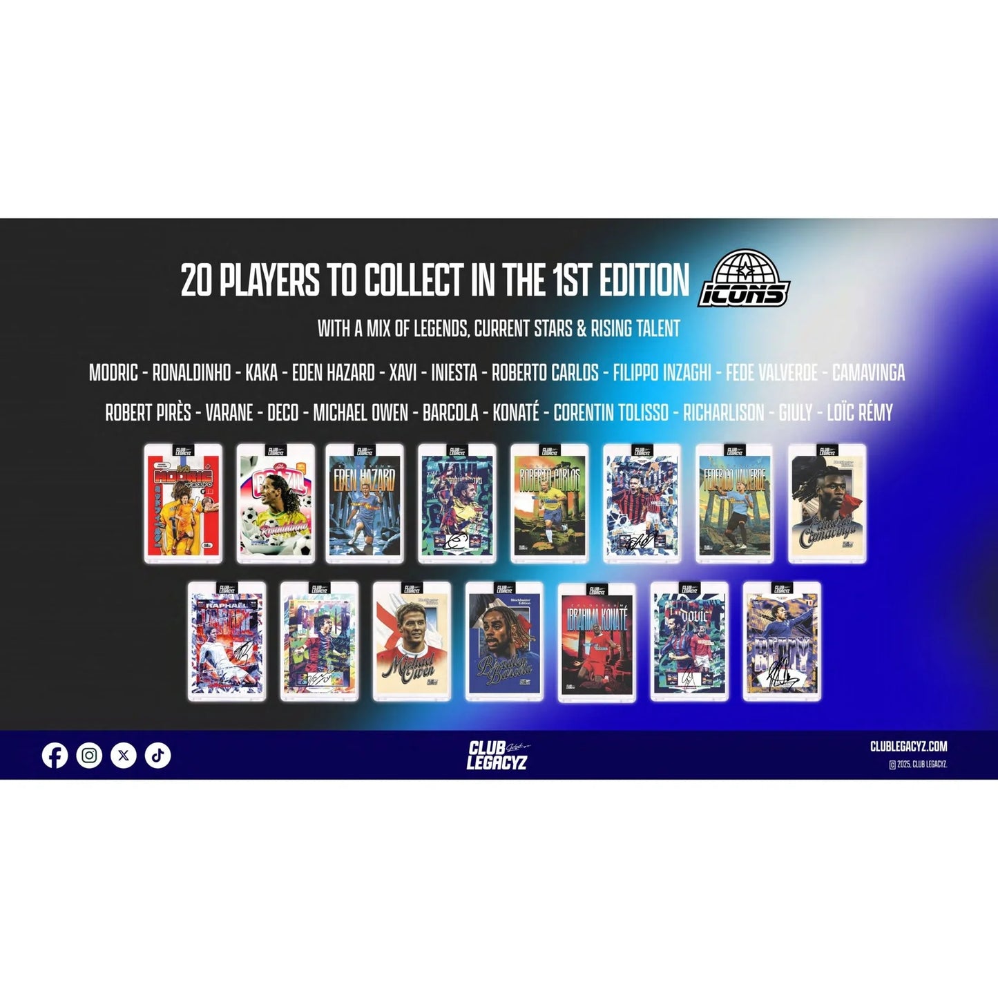 25 Club Legacyz Icons First Edition Soccer Hobby Box