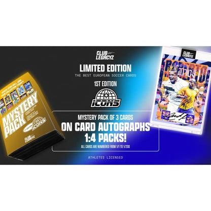 25 Club Legacyz Icons First Edition Soccer Hobby Box