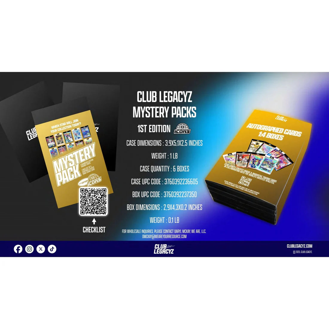 25 Club Legacyz Icons First Edition Soccer Hobby Box