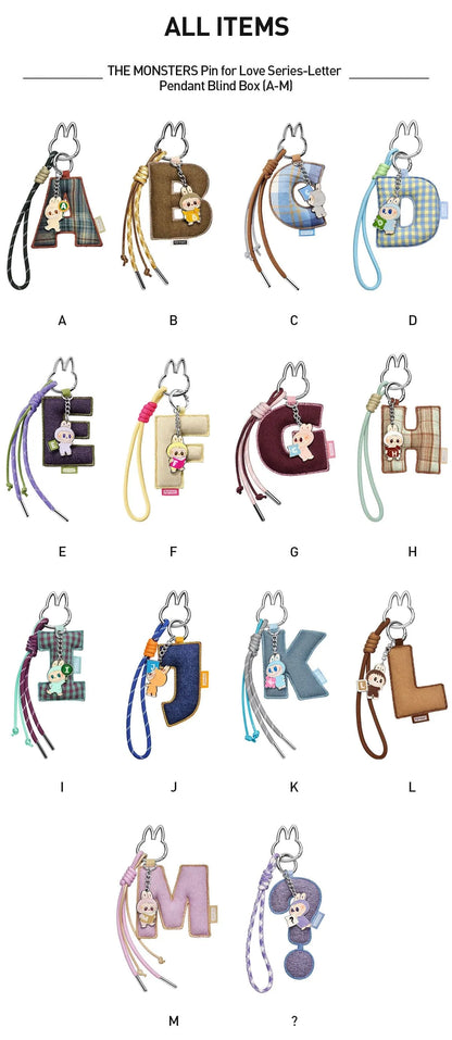 THE MONSTERS Pin for Love Series | Letter Pendant Blind Box