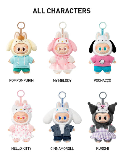 THE MONSTERS × Hello Kitty and Friends Series Vinyl Plush Pendant Blind Box Labubu