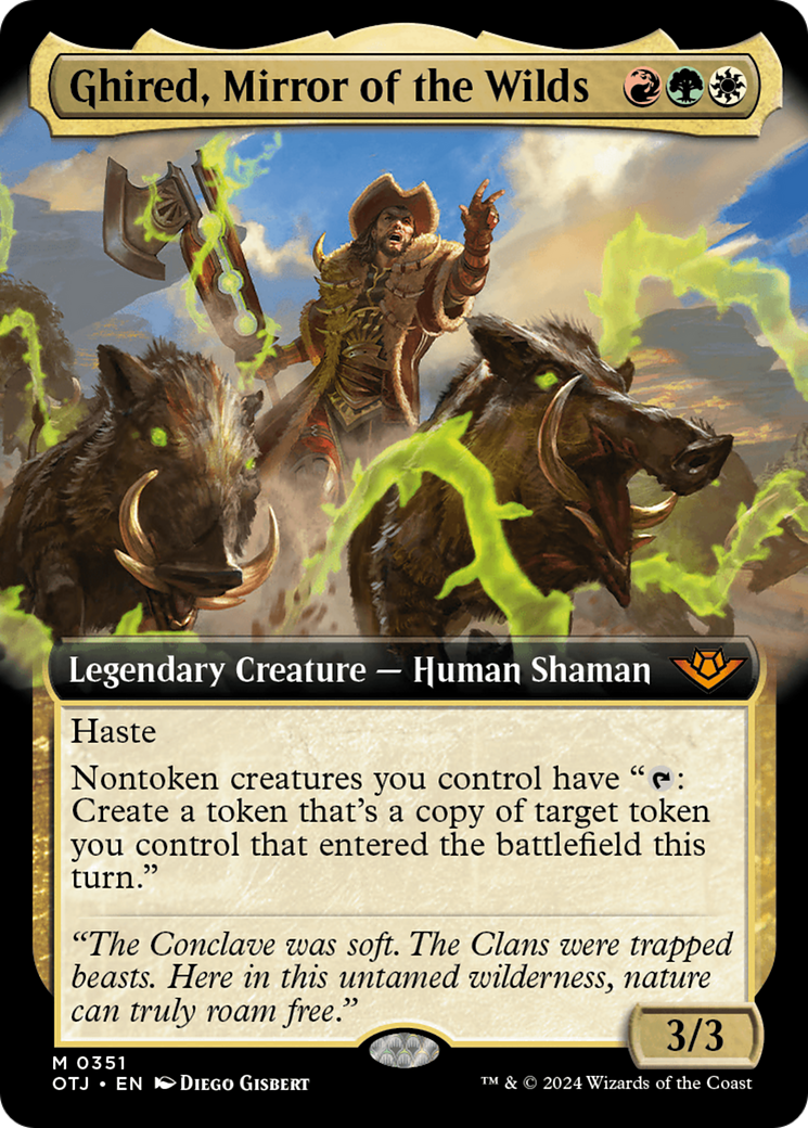 Ghired, Mirror of the Wilds (OTJ-351) - [Outlaws of Thunder Junction]: (Extended Art) Foil