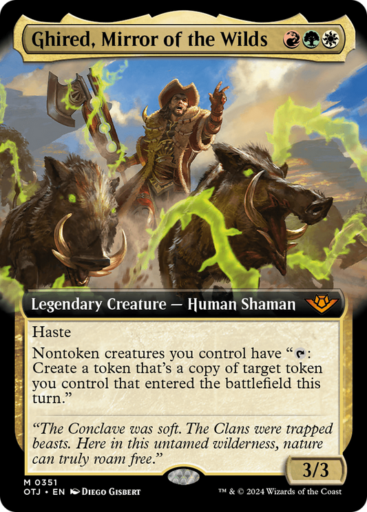 Ghired, Mirror of the Wilds (OTJ-351) - [Hors-la-loi de Thunder Junction] : (Extended Art) Foil 