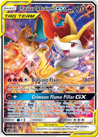 Charizard & Braixen GX - SM230 SM230/248 - [SM Promos] Holofoil