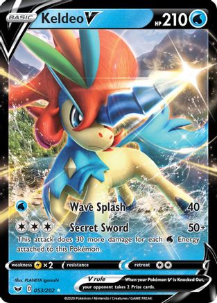 Keldeo V 53/202 - [SWSH01 Sword & Shield Base Set] Holofoil