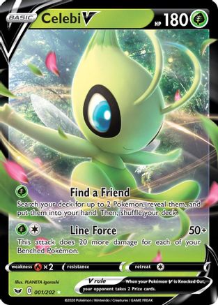 Celebi V 1/202 - [SWSH01 Sword & Shield Base Set] Holofoil