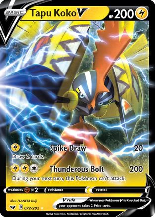 Tapu Koko V (072/202) [Épée et bouclier : ensemble de base] 