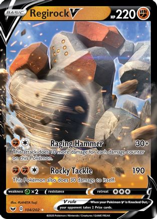 Regirock V (104/202) [Épée et bouclier : ensemble de base] 