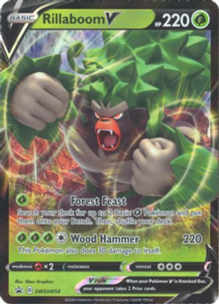 Rillaboom V - SWSH014 SWSH014/307 - [SWSH Sword & Shield Promo Cards] Holofoil