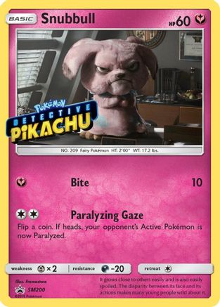 Snubbull - SM200 (Detective Pikachu Stamped) SM200/248 - [SM Promos] Holofoil