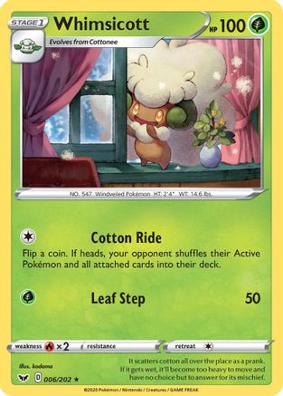 Whimsicott 6/202 - [SWSH01 Sword & Shield Base Set]