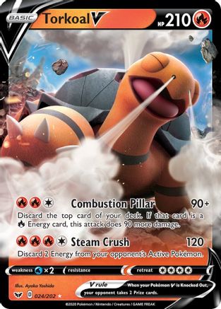 Torkoal V 24/202 - [SWSH01 Sword & Shield Base Set] Holofoil