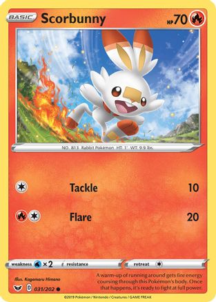 Scorbunny (031/202) [Épée et bouclier : ensemble de base] 