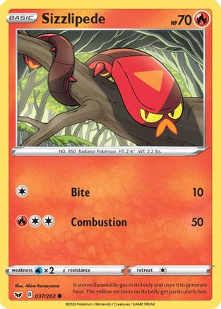 Sizzlipede (037) 37/202 - [SWSH01 Sword & Shield Base Set]