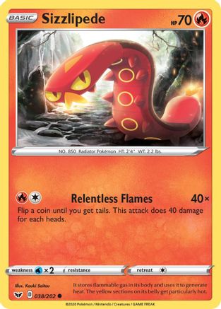Sizzlipede (038) 38/202 - [SWSH01 Sword & Shield Base Set]