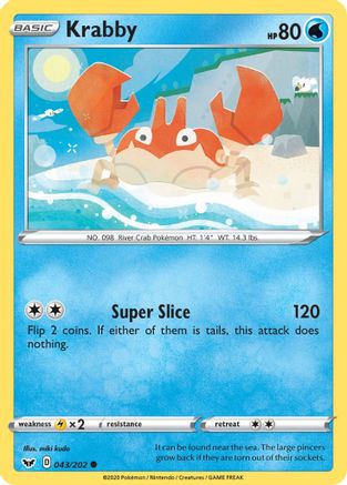 Krabby (043) 43/202 - [SWSH01 Sword & Shield Base Set]