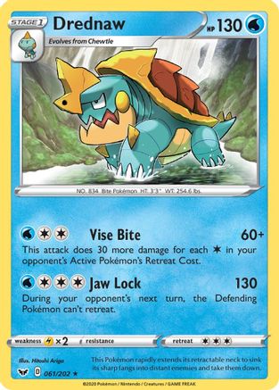 Drednaw 61/202 - [SWSH01 Sword & Shield Base Set]